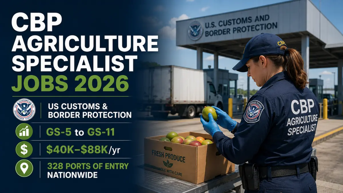 CBP Agriculture Specialist Jobs 2026 — US Customs & Border Protection