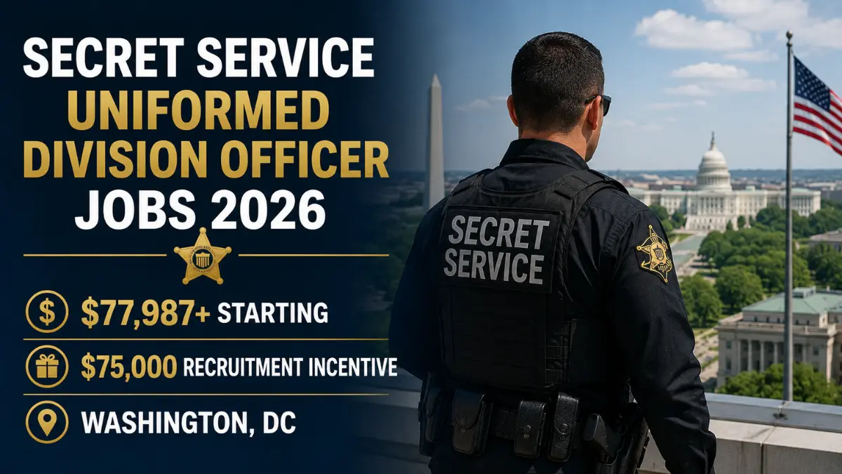 Secret Service Uniformed Division Officer Jobs 2026